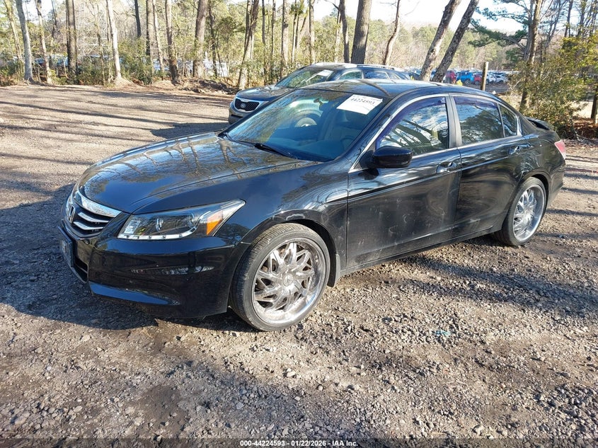 2012 Honda Accord 2.4 2.4 Lx Black Lot 111044224593 Vin 1HGCP2F37CA040730