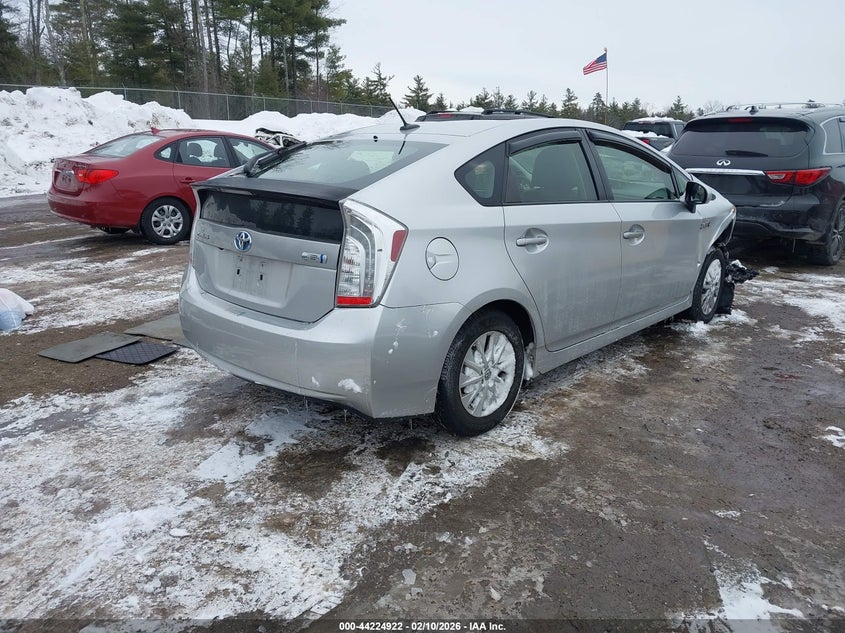 2012 Toyota Prius 1.8 Plug-In Silver Lot 111044224922 Vin JTDKN3DP5C3022209
