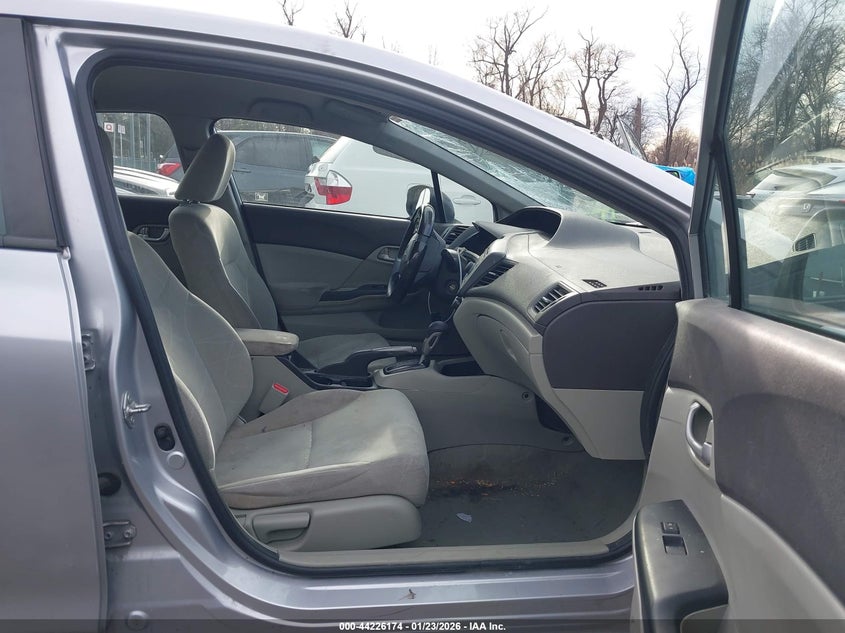 2012 Honda Civic 1.8 Lx silver Lot 111044226174 Vin 19XFB2F5XCE309327
