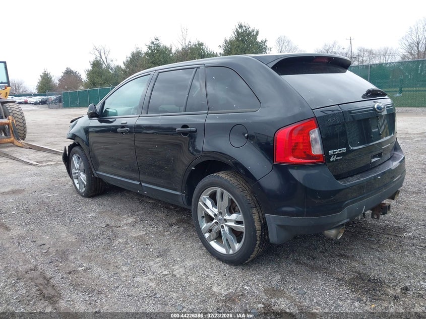 Vin: 2fmdk3jc8cba07752, lot: 44722429, ford edge sel 20123