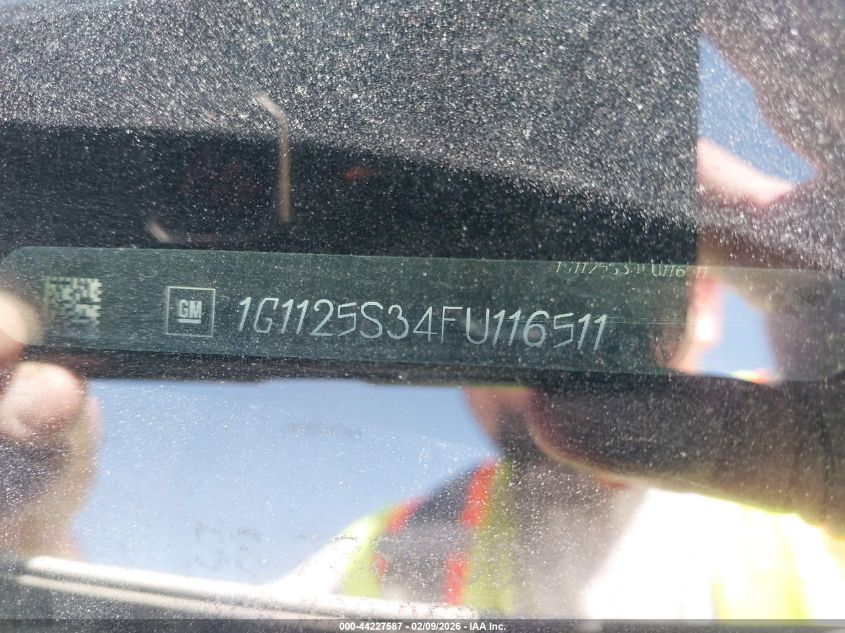 2015 Chevrolet Impala 2Lt VIN: 1G1125S34FU116511 Lot: 44227587