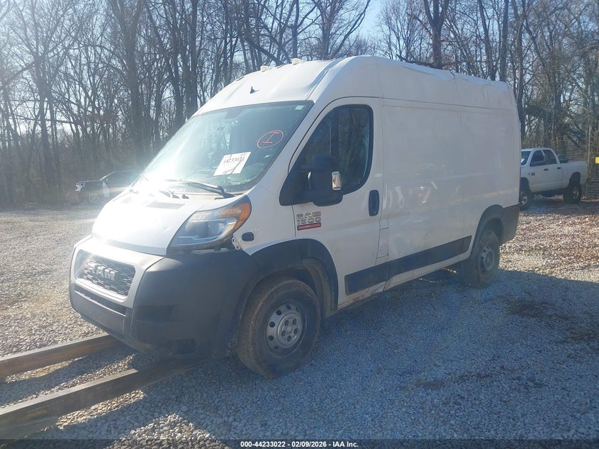 Vin: 3c6trvbg0ke515365, lot: 44729093, ram promaster 1500 high roof 136 wb 20192