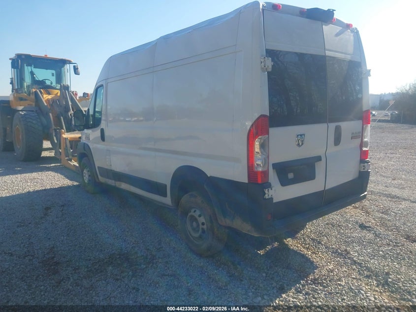 Vin: 3c6trvbg0ke515365, lot: 44729093, ram promaster 1500 high roof 136 wb 20193