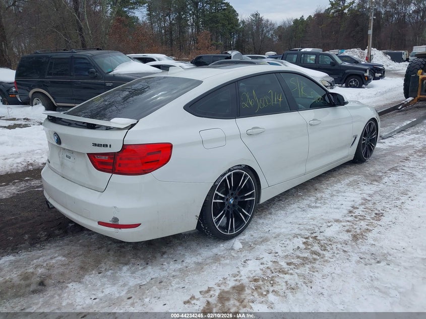 Vin: wba3x5c55ed243457, lot: 44730316, bmw 328i gran turismo xdrive 20144