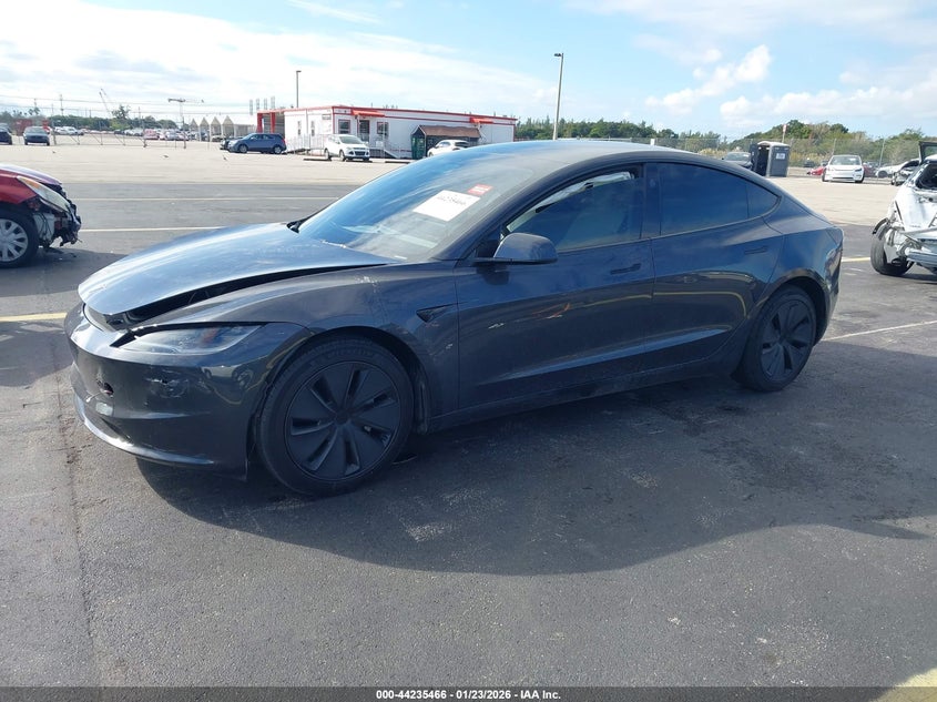 Vin: 5yj3e1ea3sf001587, lot: 44731537, tesla model 3 long range rear-wheel drive/standard rear-wheel drive 20252
