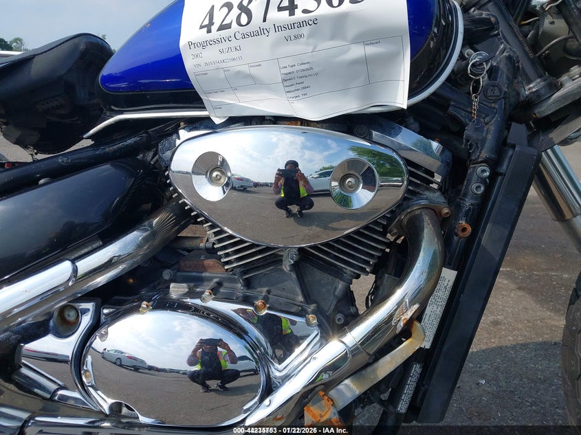 2002 Suzuki Vl800 VIN: JS1VS54A822106133 Lot: 44235753