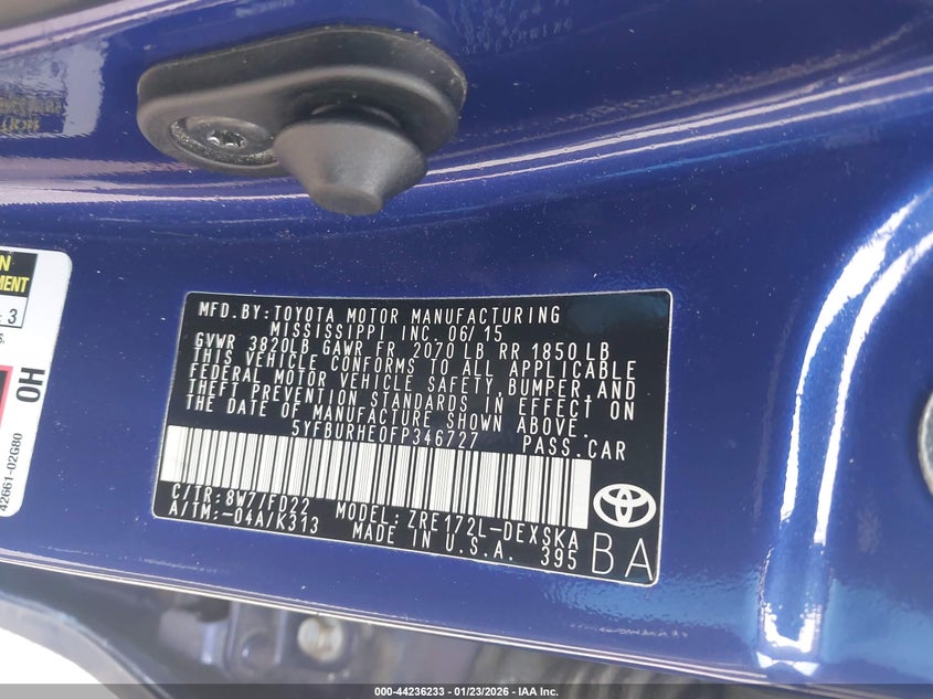 2015 Toyota Corolla S Plus - 9