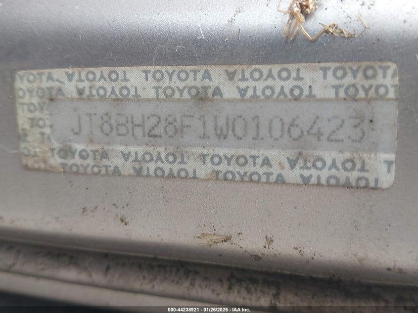 1998 Lexus Ls 400 VIN: JT8BH28F1W0106423 Lot: 44238921