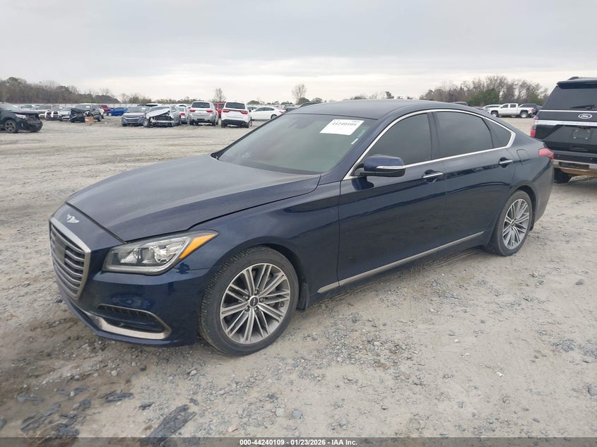 Vin: kmtfn4je5ku320179, lot: 44736263, genesis g80 3.8 20192