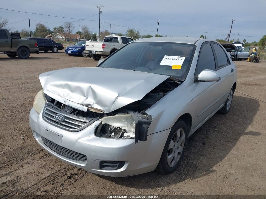 2009 Kia Spectra Lx VIN: KNAFE221495635099 Lot: 44242439