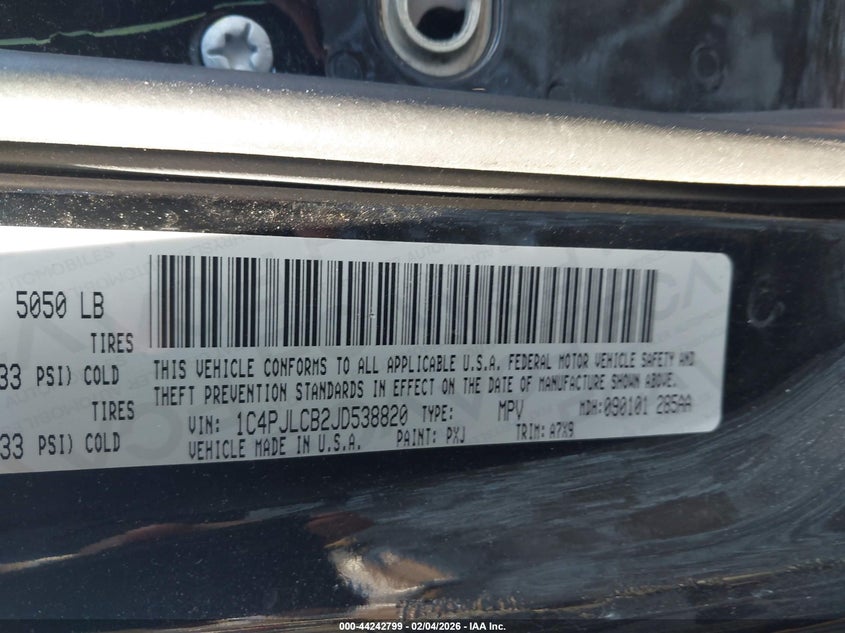 2018 Jeep Cherokee Latitude Fwd VIN: 1C4PJLCB2JD538820 Lot: 44242799