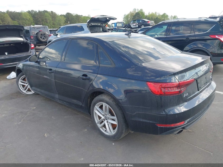 Vin: wauanaf46hn015572, lot: 44739441, audi a4 2.0t premium 20173