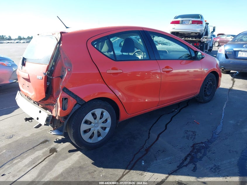 2013 TOYOTA PRIUS C HATCHBACK 1.5L I-4 DOHC, VVT, 73HP