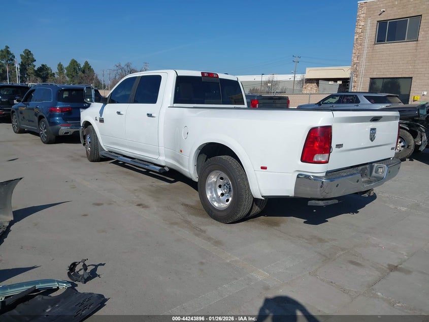 2012 Ram 3500 Ram Laramie white Lot 111044243896 Vin 3C63DPJL8CG170777