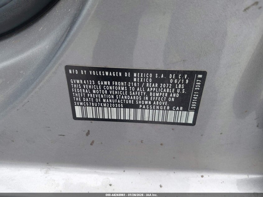 2019 VOLKSWAGEN JETTA 1.4T R-LINE/1.4T S/1.4T SE — Photo 9