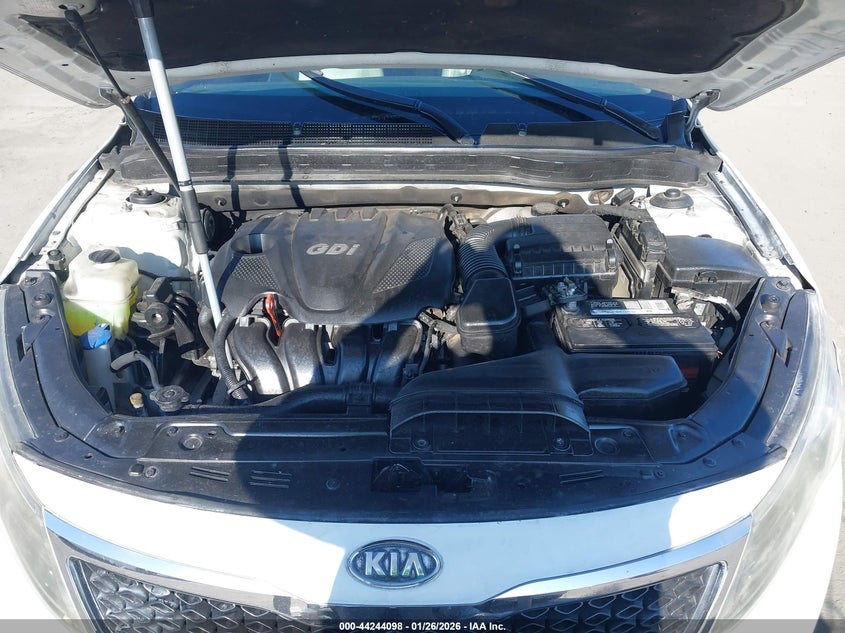 2012 Kia Optima 2.4 Ex white Lot 111044244098 Vin 5XXGN4A74CG005773
