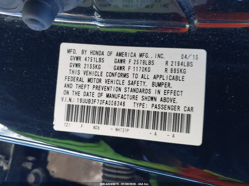 2015 ACURA TLX V6 ADVANCE · Фото 9