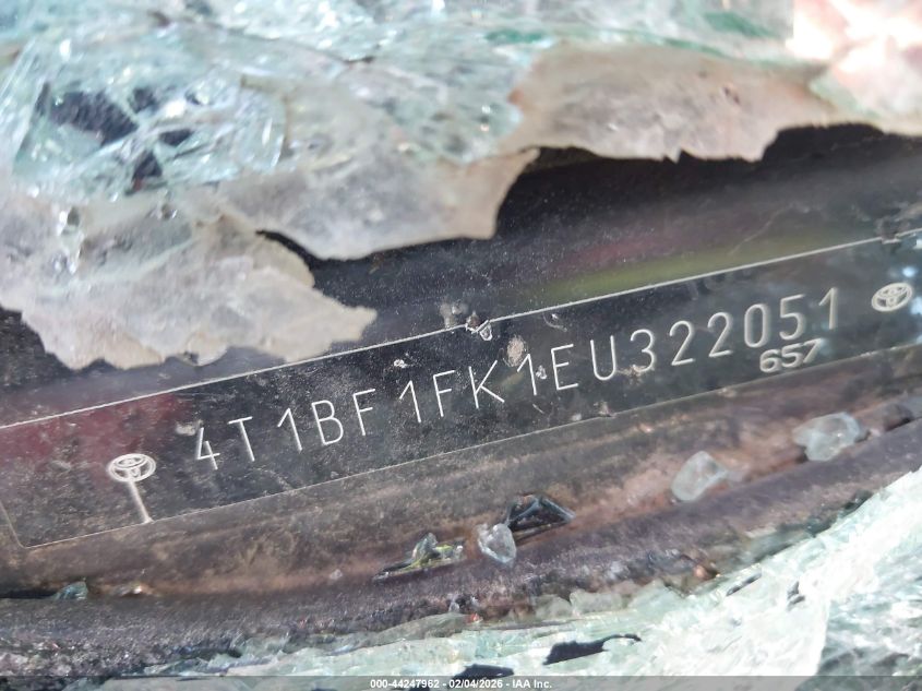 2014 Toyota Camry Se VIN: 4T1BF1FK1EU322051 Lot: 44247962