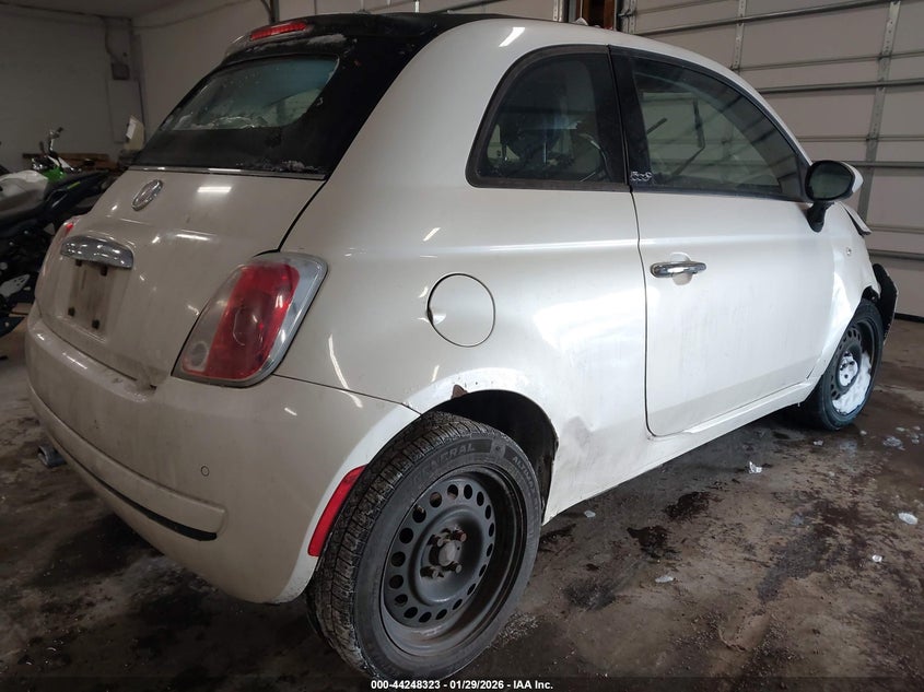 Vin: 3c3cffdr1dt560050, lot: 44744477, fiat 500c pop 20134
