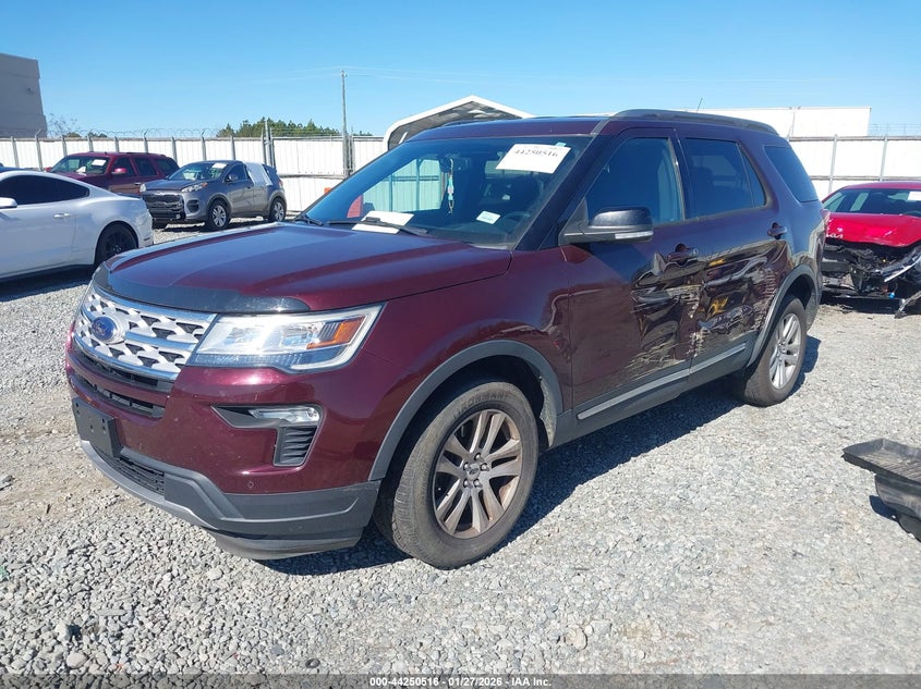 Vin: 1fm5k8d82jgc79650, lot: 44746689, ford explorer xlt 20182