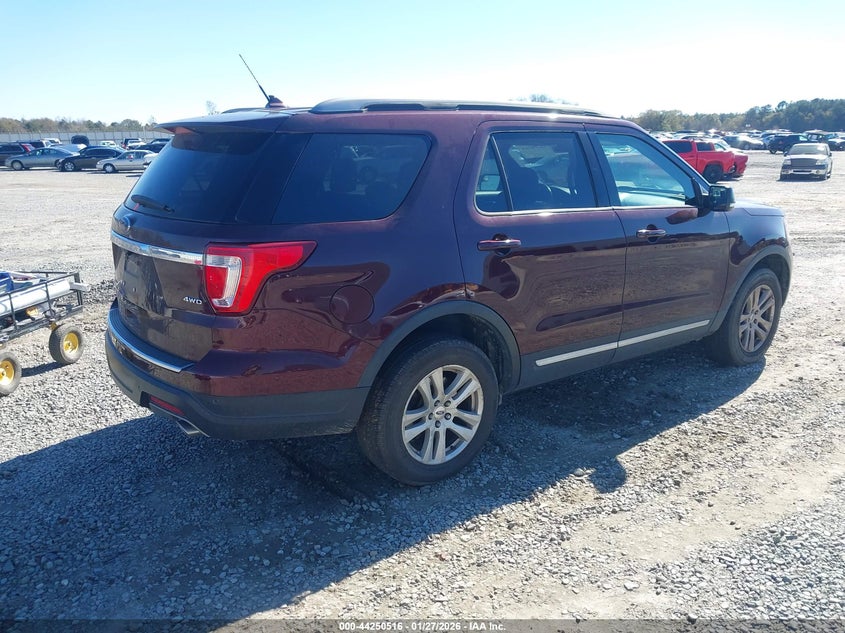Vin: 1fm5k8d82jgc79650, lot: 44746689, ford explorer xlt 20184