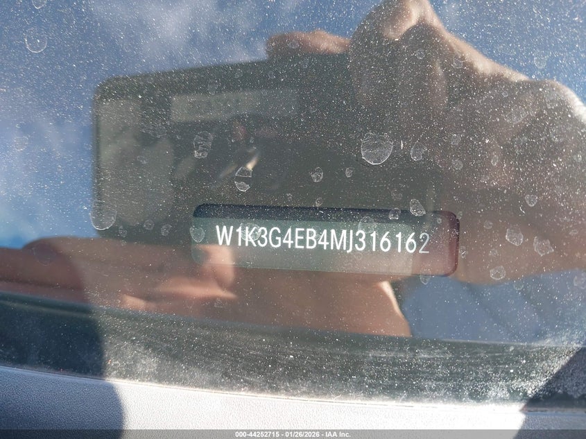 VIN W1K3G4EB4MJ316162 2021 MERCEDES-BENZ A 220