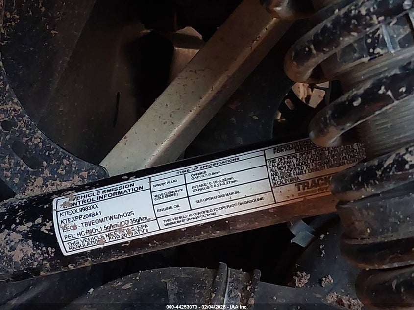 VIN 4UF50MPV3LT301145 2020 TRACKER XTR1000