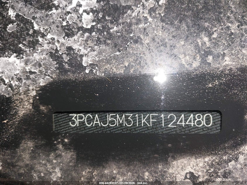 2019 Infiniti Qx50 Essential/Luxe/Pure VIN: 3PCAJ5M31KF124480 Lot: 44253107