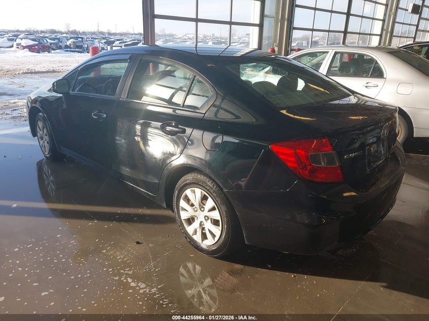 2012 Honda Civic 1.8 Lx black Lot 111044255964 Vin 19XFB2F56CE014807