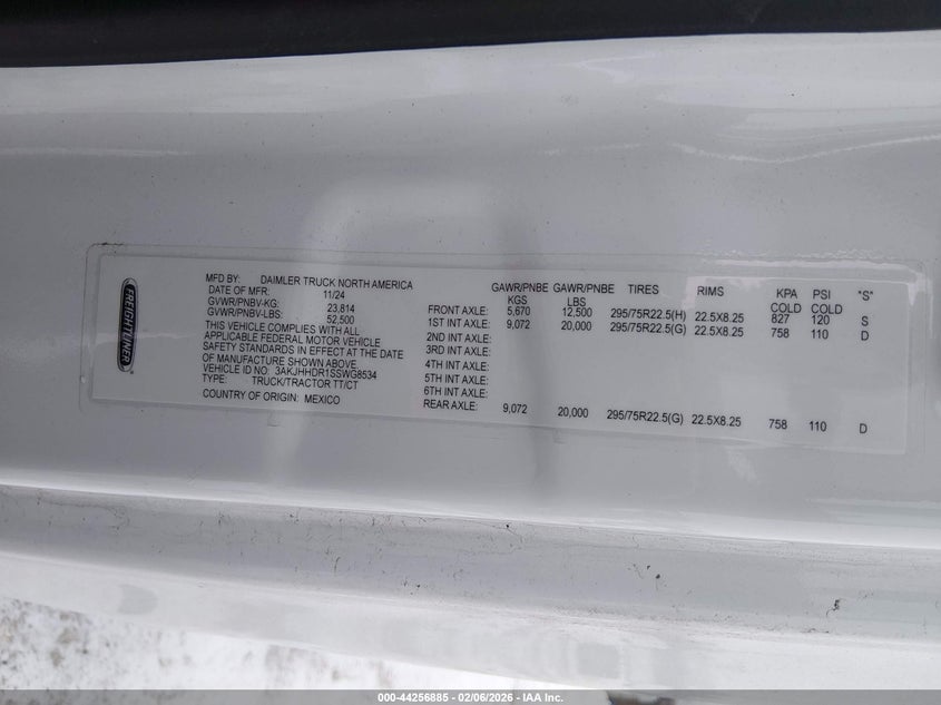 2025 OTHER FREIGHTLINER NEW CASCADIA 126 TRUCK N/A