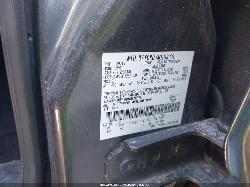2016 FORD F250 TRUCK 6.7L V-8 DI, TURBO, 440HP