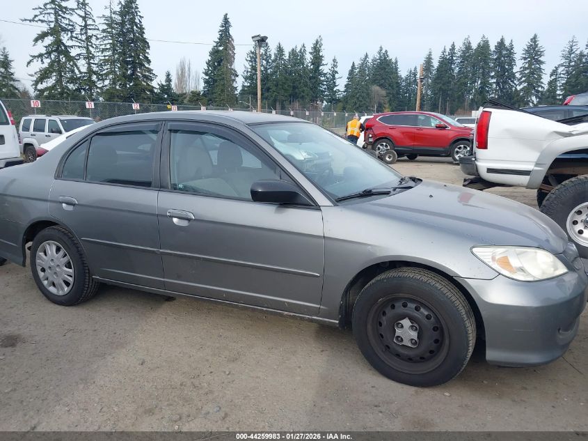 2004 Honda Civic Lx VIN: 2HGES166X4H579891 Lot: 44259983