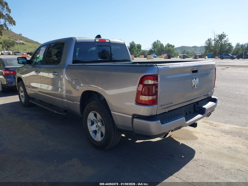 Vin: 1c6srfmtxrn154177, lot: 44758755, ram 1500 big horn  4x4 6'4 box 20243