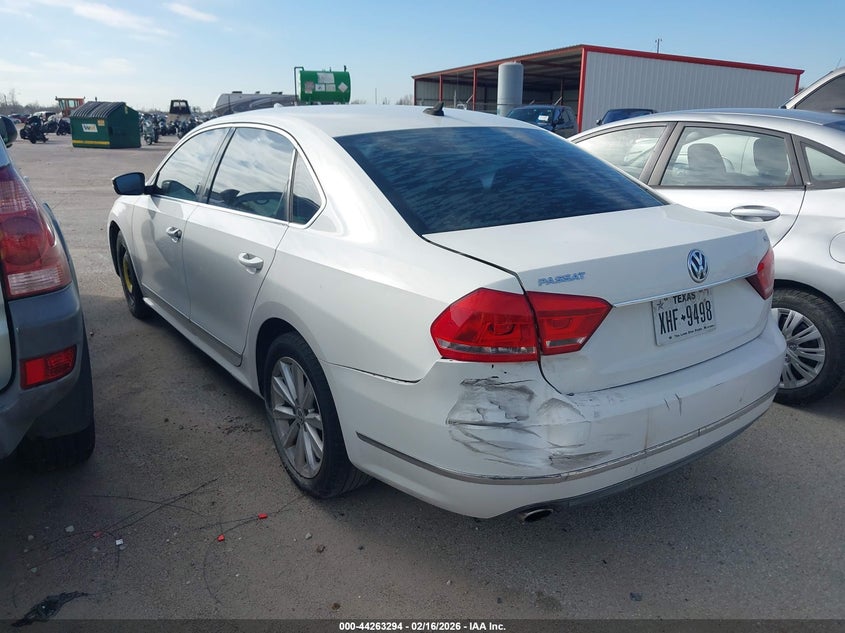 2013 VOLKSWAGEN PASSAT SEDAN 2.5L I-5 DOHC, VVT, 170HP