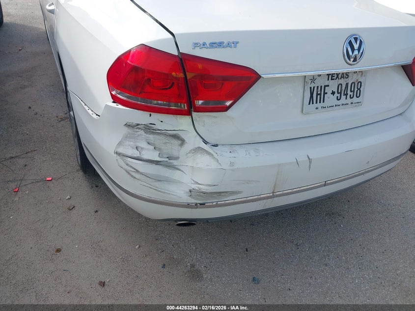 2013 VOLKSWAGEN PASSAT SEDAN 2.5L I-5 DOHC, VVT, 170HP