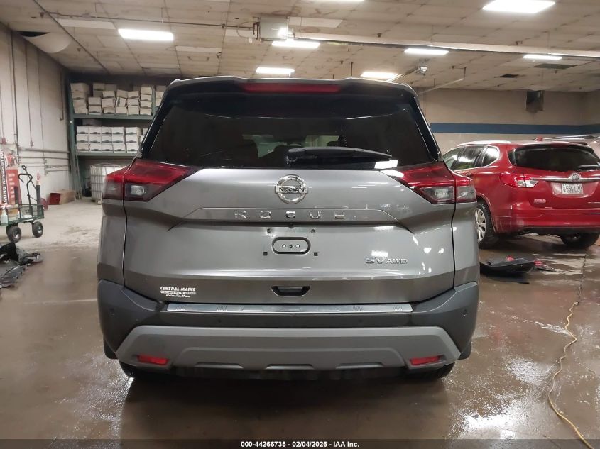 2021 Nissan Rogue Sv Intelligent Awd VIN: JN8AT3BB7MW201641 Lot: 44266735