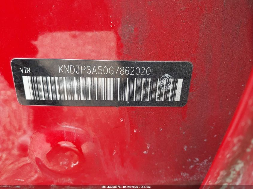 2016 Kia Soul + VIN: KNDJP3A50G7862020 Lot: 44268074