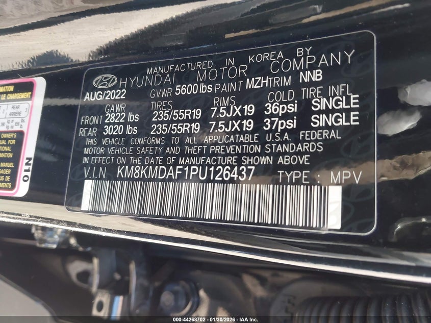VIN KM8KMDAF1PU126437 2023 HYUNDAI IONIQ 5 SE