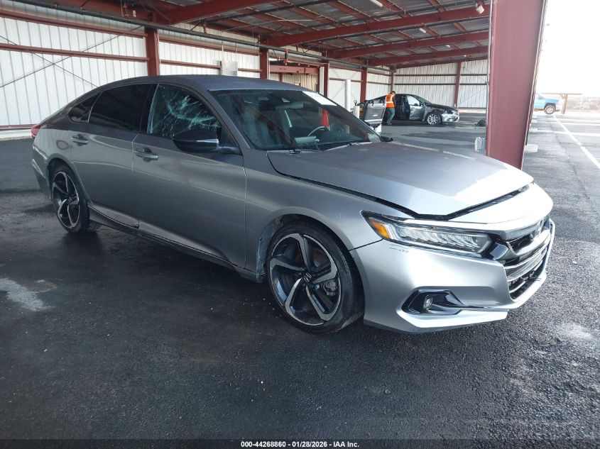 2022 Honda Accord Hybrid Sport VIN: 1HGCV3F20NA002276 Lot: 44268860
