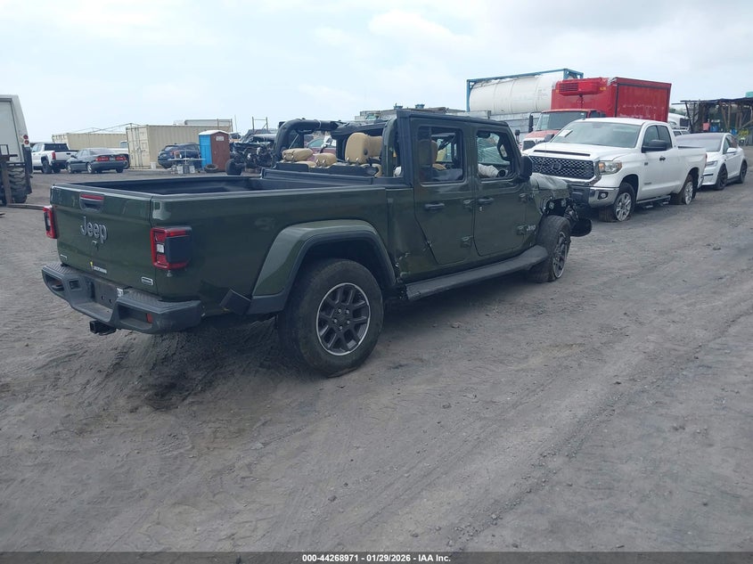 Vin: 1c6jjtfm0pl519935, lot: 44765248, jeep gladiator overland 4x4 20234
