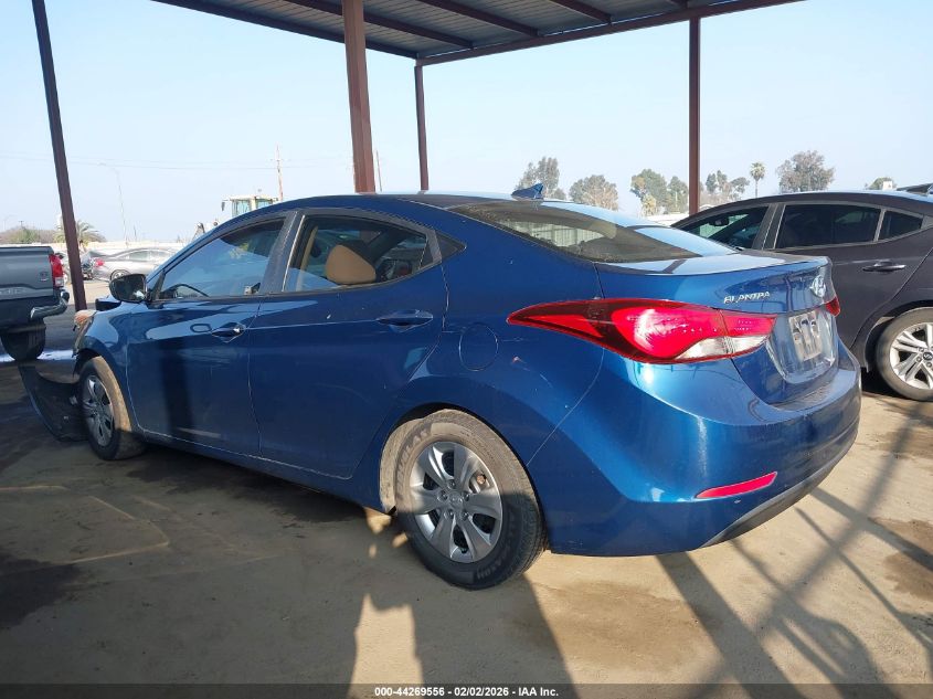 2016 Hyundai Elantra Se VIN: KMHDH4AE6GU650364 Lot: 44269556
