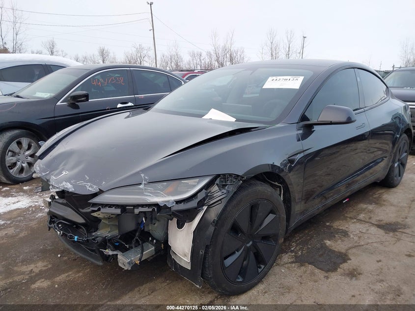 2025 Tesla Model 3 Long Range All-Wheel Drive black Lot 111044270125 Vin 5YJ3E1EB3SF009178