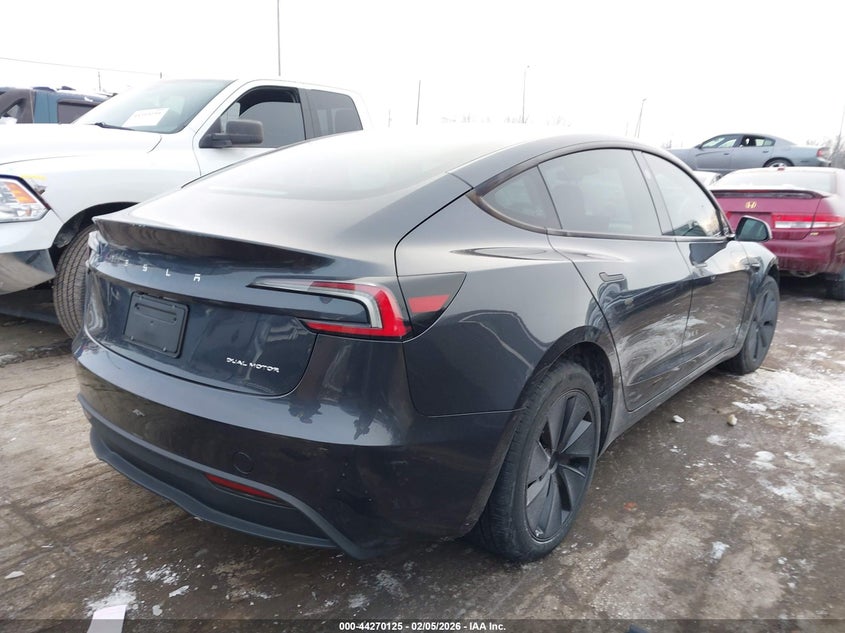 2025 Tesla Model 3 Long Range All-Wheel Drive black Lot 111044270125 Vin 5YJ3E1EB3SF009178