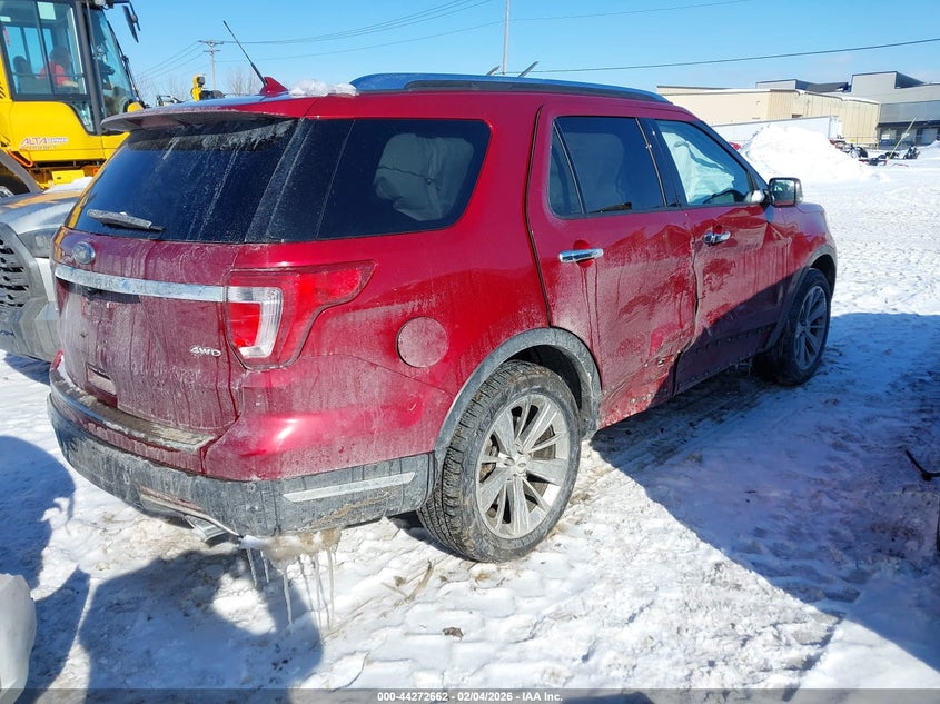2018 Ford Explorer 3.5 Limited red Lot 111044272662 Vin 1FM5K8F81JGB76491