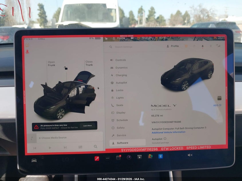 2021 TESLA MODEL Y ELECTRIC(VIN: 5YJYGDEDXMF116296