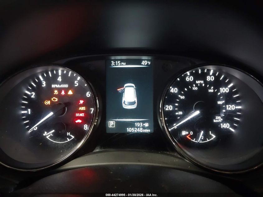 2017 Nissan Rogue Sv VIN: KNMAT2MT4HP501696 Lot: 44274995