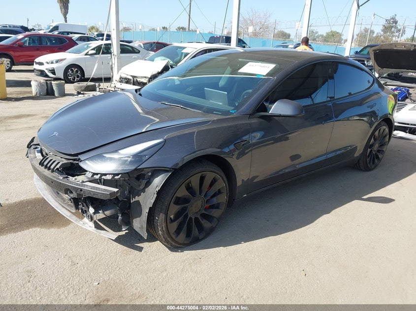 VIN 5YJ3E1EC1NF253733 2022 TESLA MODEL 3 PERFORMANCE DUAL MOTOR ALL-WHEEL DRIVE