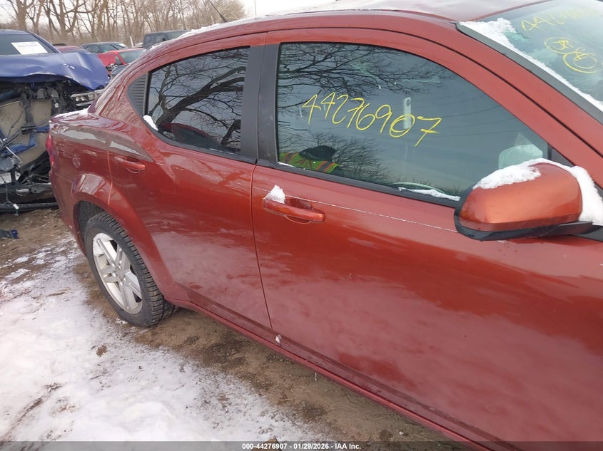 2012 Dodge Avenger 2.4 Sxt orange Lot 111044276907 Vin 1C3CDZCB1CN179549