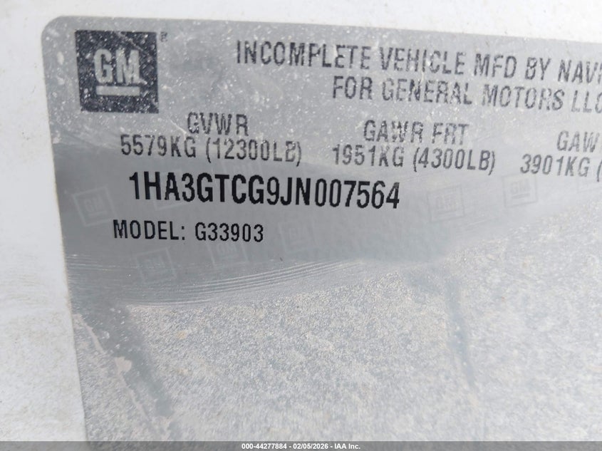 2018 CHEVROLET EXPRESS CUTAWAY auction photo 8