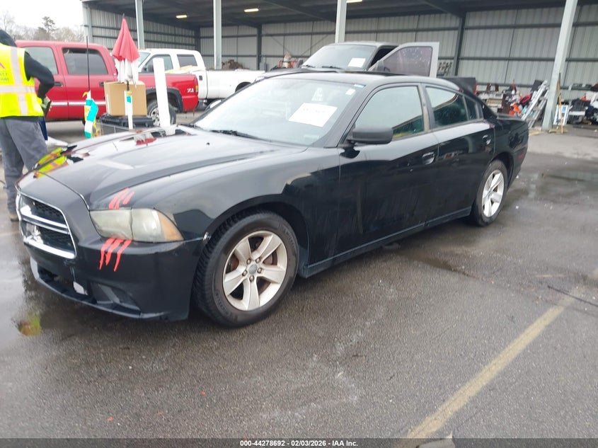 2012 Dodge Charger 3.6 Se black Lot 111044278692 Vin 2C3CDXBGXCH187353
